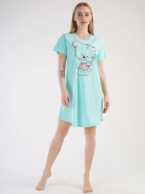 Купить Хлопковая туника с коротким рукавом VIENETTA 3040190000 в Украина в Lingerie.ua - Одяг для дому та відпочинку, Фото 3