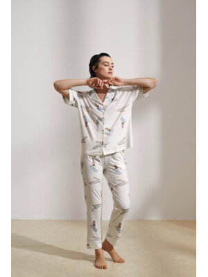 Купить Хлопковая пижама классическая с коротким рукавом HAYS 36116 в Украина в Lingerie.ua - Одяг для дому та відпочинку, Фото 1