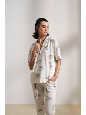 Купить Хлопковая пижама классическая с коротким рукавом HAYS 36116 в Украина в Lingerie.ua - Одяг для дому та відпочинку, Фото 2