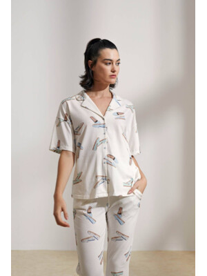 Купить Хлопковая пижама классическая с коротким рукавом HAYS 36116 в Украина в Lingerie.ua - Одяг для дому та відпочинку, Фото 5