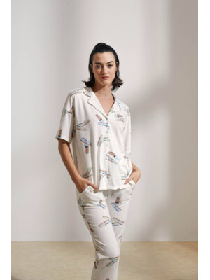 Купить Хлопковая пижама классическая с коротким рукавом HAYS 36116 в Украина в Lingerie.ua - Одяг для дому та відпочинку, Фото 4