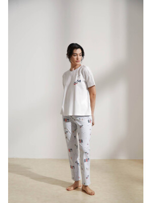 Купить Хлопковый комплект из футболки и брюк HAYS 36477 в Украина в Lingerie.ua - Одяг для дому та відпочинку, Фото 2