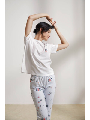 Купить Хлопковый комплект из футболки и брюк HAYS 36477 в Украина в Lingerie.ua - Одяг для дому та відпочинку, Фото 7