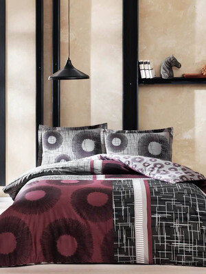 Постельный комплект двуспальный TAC Saten  Azure