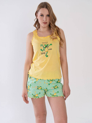 Купить Хлопковый комплект из майки и шорт VIENETTA 3101237542 в Украина в Lingerie.ua - Одяг для дому та відпочинку, Фото 2
