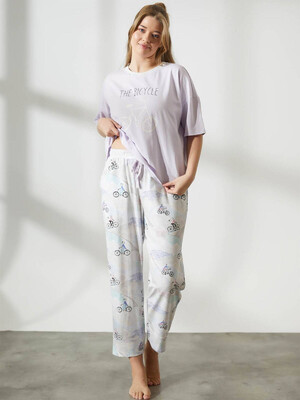 Купить Хлопковый комплект большого размера с брюками HAYS 36226 в Украина в Lingerie.ua - Одяг для дому та відпочинку, Фото 5