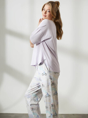 Купить Хлопковый комплект большого размера с брюками HAYS 36226 в Украина в Lingerie.ua - Одяг для дому та відпочинку, Фото 9