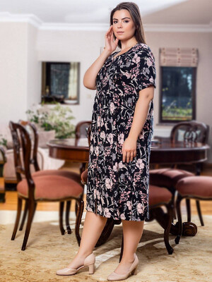 Купить Халат большого размера с коротким рукавом COCOON J4-4082 в Украина в Lingerie.ua - Одяг для дому та відпочинку, Фото 3