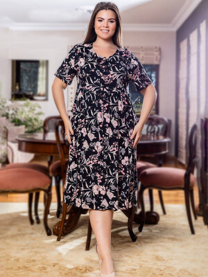 Купить Халат большого размера с коротким рукавом COCOON J4-4082 в Украина в Lingerie.ua - Одяг для дому та відпочинку, Фото 4