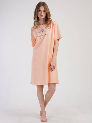 Купить Хлопковая туника с коротким рукавом VIENETTA 3100740000 в Украина в Lingerie.ua - Одяг для дому та відпочинку, Видео