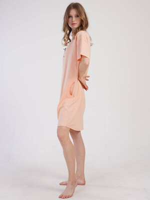 Купить Хлопковая туника с коротким рукавом VIENETTA 3100740000 в Украина в Lingerie.ua - Одяг для дому та відпочинку, Фото 3