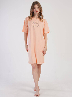 Купить Хлопковая туника с коротким рукавом VIENETTA 3100740000 в Украина в Lingerie.ua - Одяг для дому та відпочинку, Фото 5