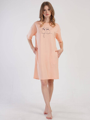 Купить Хлопковая туника с коротким рукавом VIENETTA 3100740000 в Украина в Lingerie.ua - Одяг для дому та відпочинку, Фото 7