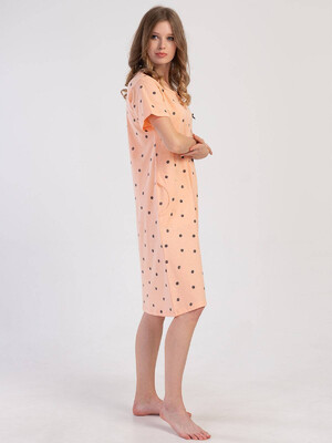 Купить Хлопковый халат на молнии с коротким рукавом VIENETTA 3100761929 в Украина в Lingerie.ua - Одяг для дому та відпочинку, Фото 2