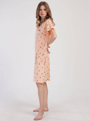 Купить Хлопковый халат на молнии с коротким рукавом VIENETTA 3100761929 в Украина в Lingerie.ua - Одяг для дому та відпочинку, Фото 5