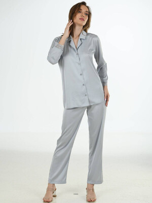 Купить Шелковая пижама с рубашкой на пуговицах VIENETTA 1611965290 в Украина