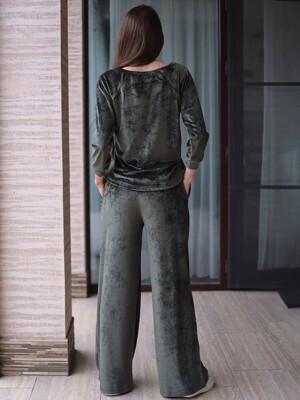 Купить Велюровый костюм с широкими брюками LINGERIE 170706 в Украина в Lingerie.ua - Одяг для дому та відпочинку, Фото 5