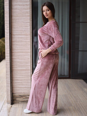 Купить Велюровый костюм с широкими брюками LINGERIE 170706 в Украина в Lingerie.ua - Одяг для дому та відпочинку, Фото 9