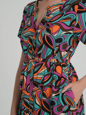 Купить Платье на пуговицах с коротким рукавом JEN 02228 в Украина в Lingerie.ua - Одяг для дому та відпочинку, Фото 3