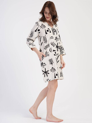 Купить Туника из штапеля с контрастным принтом VIENETTA 3120032312 в Украина в Lingerie.ua - Одяг для дому та відпочинку, Фото 3