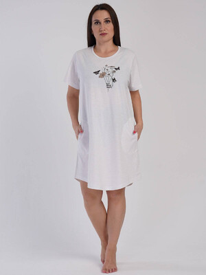 Хлопковая туника большого размера с коротким рукавом VIENETTA 3120660000