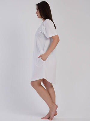 Купить Бавовняна туніка великого розміру з коротким рукавом VIENETTA 3120660000 в Украина в Lingerie.ua - Одяг для дому та відпочинку, Фото 2