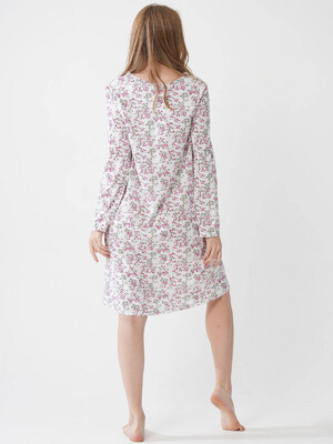 Купить Хлопковая ночная сорочка с длинным рукавом VIENETTA 2015623025 в Украина в Lingerie.ua - Одяг для дому та відпочинку, Фото 2