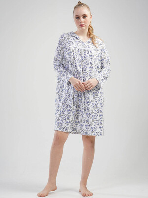 Купить Хлопковая ночная сорочка с длинным рукавом VIENETTA 2015623025 в Украина в Lingerie.ua - Одяг для дому та відпочинку, Фото 5
