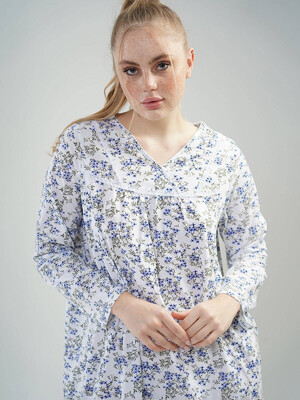 Купить Хлопковая ночная сорочка с длинным рукавом VIENETTA 2015623025 в Украина в Lingerie.ua - Одяг для дому та відпочинку, Фото 4