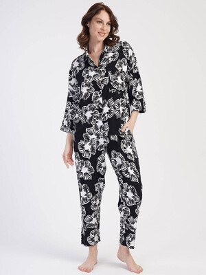 Купить Штапельний літній костюм із брюками VIENETTA PLUS 3114573529 в Украина в Lingerie.ua - Одяг для дому та відпочинку, Фото 5