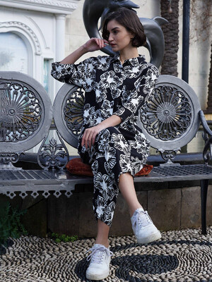 Купить Штапельний літній костюм із брюками VIENETTA PLUS 3114573529 в Украина в Lingerie.ua - Одяг для дому та відпочинку, Фото 8