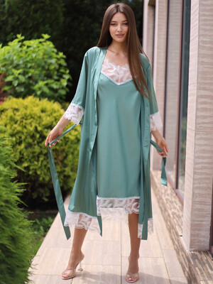 Купить Шелковый комплект из пеньюара и халата LINGERIE 170636 в Украина в Lingerie.ua - Одяг для дому та відпочинку, Фото 2