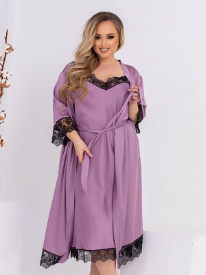 Купить Шелковый комплект из пеньюара и халата LINGERIE 170636 в Украина в Lingerie.ua - Одяг для дому та відпочинку, Фото 14