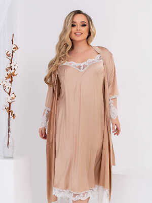 Купить Шелковый комплект из пеньюара и халата LINGERIE 170636 в Украина в Lingerie.ua - Одяг для дому та відпочинку, Фото 12