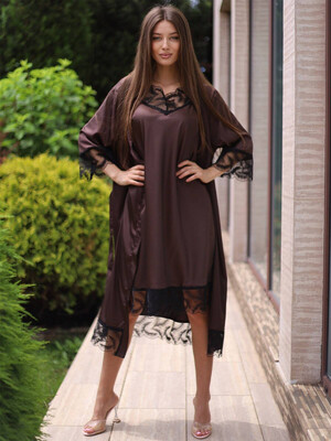 Купить Шелковый комплект из пеньюара и халата LINGERIE 170636 в Украина в Lingerie.ua - Одяг для дому та відпочинку, Фото 6