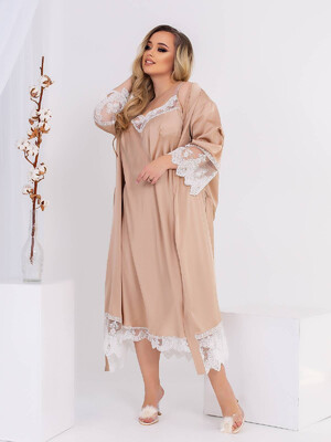 Купить Шелковый комплект из пеньюара и халата LINGERIE 170636 в Украина в Lingerie.ua - Одяг для дому та відпочинку, Фото 3