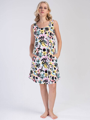 Купить Хлопковая домашняя туника с карманами VIENETTA 4010510000 в Украина в Lingerie.ua - Одяг для дому та відпочинку, Видео