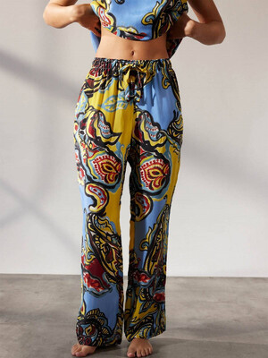 Летние брюки из купро с этническим принтом HAYS 36301