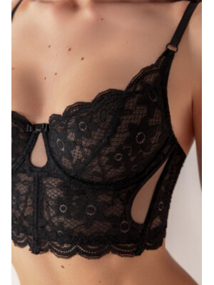 Купить Кружевной бюстгальтер бюстье с мягкими чашками JASMINE ODRY 1453-10 в Украина в Lingerie.ua - Одяг для дому та відпочинку, Фото 3