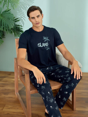 Домашній комплект із футболки та штанів SEVIM 9495