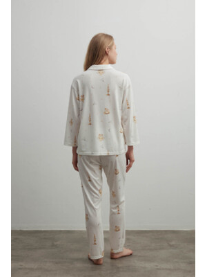 Купить Хлопковая классическая пижама с длинным рукавом HAYS 40407 в Украина в Lingerie.ua - Одяг для дому та відпочинку, Фото 4