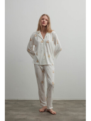 Купить Хлопковая классическая пижама с длинным рукавом HAYS 40407 в Украина в Lingerie.ua - Одяг для дому та відпочинку, Фото 3