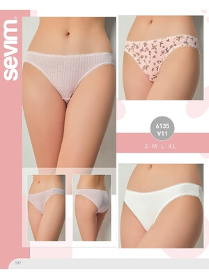 Купить Трусики женские слипы комплект 3 в 1 SEVIM 6135 в Украина в Lingerie.ua - Одяг для дому та відпочинку, Фото 1