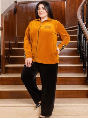 Купить Велюровый женский костюм большого размера COCOON O61-1214 в Украина в Lingerie.ua - Одяг для дому та відпочинку, Фото 2