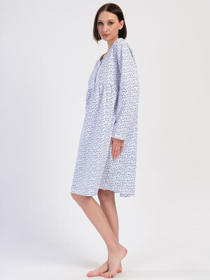 Купить Байковая ночная сорочка с длинным рукавом VIENETTA 1617110445 в Украина в Lingerie.ua - Одяг для дому та відпочинку, Фото 6