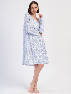 Купить Байковая ночная сорочка с длинным рукавом VIENETTA 1617110445 в Украина в Lingerie.ua - Одяг для дому та відпочинку, Фото 8