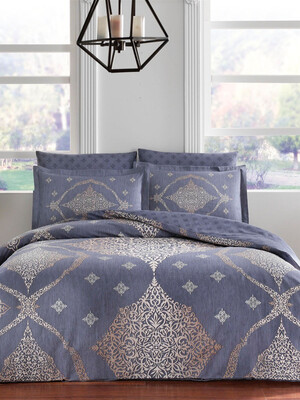 Купить Двуспальный комплект постельного белья TAC Saten Delux AIRA в Украина в Lingerie.ua - Одяг для дому та відпочинку, Фото 1