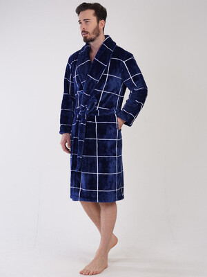 Купить Теплый мужской халат из велсофта VIENETTA MAN 3100800128 в Украина в Lingerie.ua - Одяг для дому та відпочинку, Фото 2