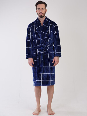 Купить Теплый мужской халат из велсофта VIENETTA MAN 3100800128 в Украина в Lingerie.ua - Одяг для дому та відпочинку, Фото 3