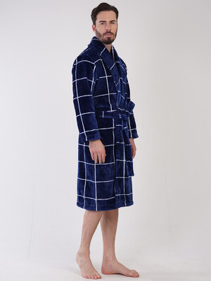 Купить Теплый мужской халат из велсофта VIENETTA MAN 3100800128 в Украина в Lingerie.ua - Одяг для дому та відпочинку, Фото 4